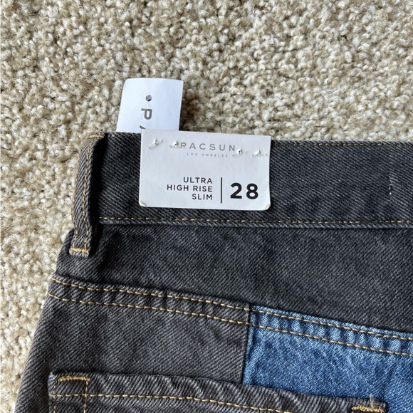 PacSun Eco Colorblocked Ultra High Waisted Slim Fit Jeans - Picture 7 of 7